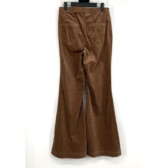 Anthropologie Pilcro and the Letterpress Pants Velvet Retro Flare Pull On - Picture 8 of 11